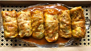 Do you have 1 cabbage at home?The most delicious recipe for cabbage rolls without meat!🥬🥗 Vegan/ASMR