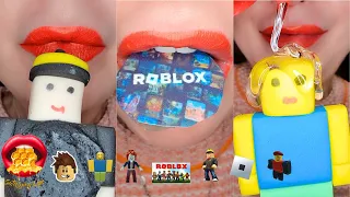 Satisfying ASMR Eating ROBLOX Emoji Food Challenge Mukbang 먹방