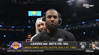 LeBron James PostGame Interview | Los Angeles Lakers vs Brooklyn Nets