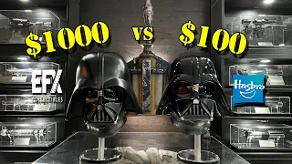 Darth Vader Helmets:  $100 Black Series vs $1000 EFX Legend Edition