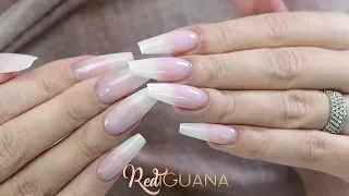 Hard Gel Extension with Light Elegance Builders | Red Iguana | April Ryan