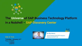The Universe of SAP Business Technology Platform in a Nutshell - Discovery Center