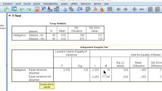 V6.14 - Welch’s t-test in SPSS (unequal variances & sample sizes)