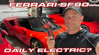 Not what I thought...  What it's like to daily drive the Ferrari SF90 as an Electric ONLY Car