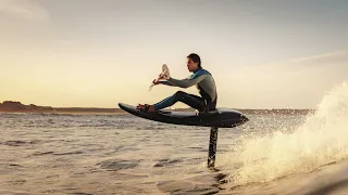 SOLAMANZI WAVESKI SURFING - FOILER MODEL (WAVESKI FOIL) FIRST TESTS & DOLPHINS