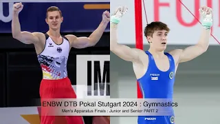 EnBW DTB Pokal Stuttgart 2024 : PART 2: Men's Apparatus Finals JuniorS and Seniors