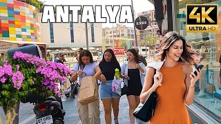 Walk through the crowded Streets of Antalya/Turkey  4K 60fps 2023/ ASMR City sounds