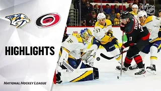 NHL Highlights | Predators @ Hurricanes 11/29/19