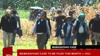 Mamasapano case to be filed this month — DOJ