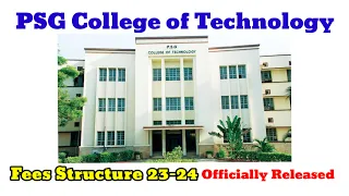 PSG College of Technology Fees Structure 2023 #anbarivu #psg #psgtech #feestructure #psgcollege