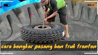 cara bongkar pasang ban truk tronton