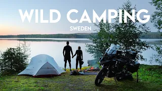 Sweden Motorcycle Wild Camping - YOU WONT BELIEVE IT!