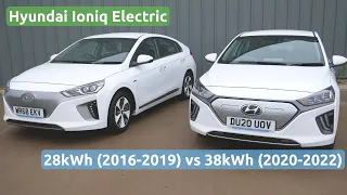 Differences between the Hyundai Ioniq Electric 28kWh and 38.3kWh models