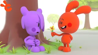 Cueio the Bunny gives a flower to a friend in need | Cueio and Friends Cartoons for Kids S02E06