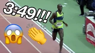 Crowd Goes Insane For Cheserek's 3:49 Indoor Mile!