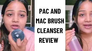 Mac brush cleanser & Pac solid Brush cleanser- full review & demo.