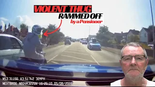 THUG on a bike gets RAMMED OFF by a Pensioner.. Good or Bad?