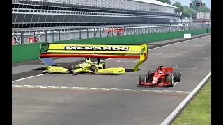 Ferrari F1 2018 vs Monster IndyCar - Monza