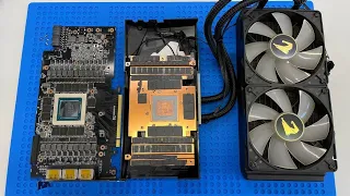 Gigabyte Aorus X rtx 3090 почти водянка