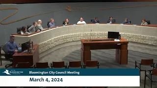 March 4, 2024 Bloomington City Council Meeting