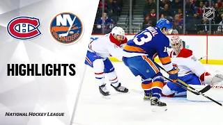 NHL Highlights | Canadiens @ Islanders 3/3/20