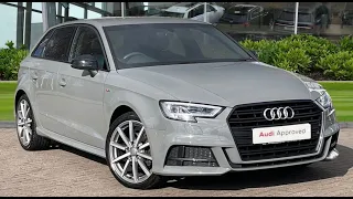 2019 Approved Used Audi A3 Sportback Black Edition 35 TFSI 150 PS 6-speed | Stoke Audi