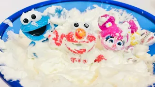 WHIP CREAM Sesame Street Sensory Play Toys Fun!