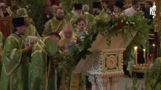 В канун праздника Святой Троицы Патриарх Кирилл совершил всенощное бдение