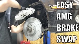 I Installed Massive AMG Brakes On My Non-AMG Mercedes & It Was So Easy! Factory Big Brake Swap!