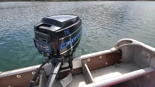 1975 Mercury 7.5hp Outboard Motor Lake Test