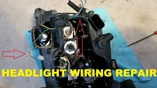 How To Repair Heat Damaged Headlight Wiring.  On My E90 BMW.