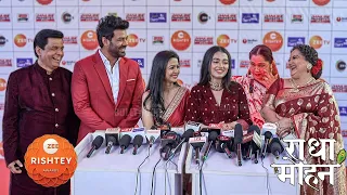 Shabir Ahluwalia, Neeharika Roy and Pyar Ka Pehla Naam Radha Mohan Cast at Zee Rishtey Awards 2024