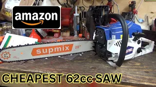 Cheapest 20" 62cc gas chainsaw from Amazon....Im impressed wow....