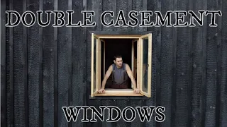 Hand made double insulated wooden casement windows for our timber frame.