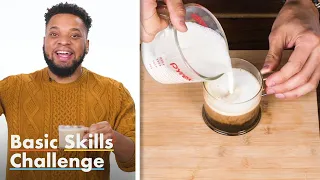 50 People Try To Froth Milk | Basic Skills Challenge | Epicurious
