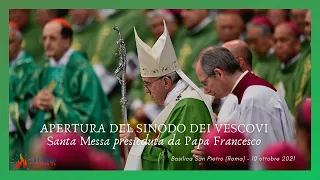 ore 10:00 - S. Messa presieduta da papa Francesco per l'apertura del Sinodo dei Vescovi - 10/10/2021