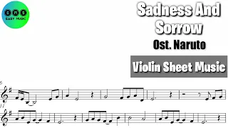 Karaoke || Sadness And Sorrow - Ost. Naruto || Violin Sheet Music