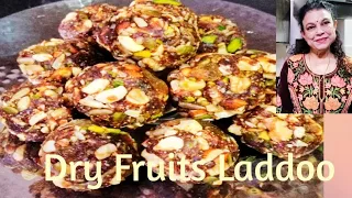 No Sugar No Jaggery Healthy Dry Fruits Ladoo Recipe | Energy Booster Dates Ladoo for Back Pain