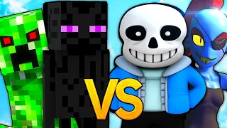 MINECRAFT VS UNDERTALE | Супер Рэп Битва | Майнкрафт ПРОТИВ Андертейл