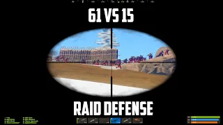 THE BIGGEST RAID DEFENSE IN RUST HISTORY | 61v15 | 300 ROCKETS