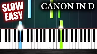 Canon in D - SLOW EASY Piano Tutorial by PlutaX