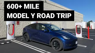 600 Mile (1000 KM) Tesla Model Y Road Trip In Less Than One Day