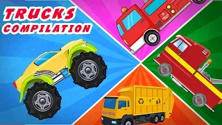 Trucks Compilation | Fire Truck | Monster truck | Garbage Truck | Tow Truck