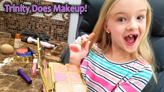 My Makeup Routine! Mom Let's Me Do Her Makeup!!!