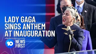 Lada Gaga Sings National Anthem On Inauguration Day | 10 News First