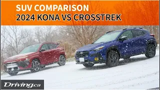 2024 Hyundai Kona vs Subaru Crosstrek | SUV Comparison | Driving.ca