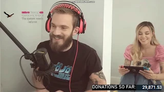 pewdiepie and marzia being soft on charity stream (part one)