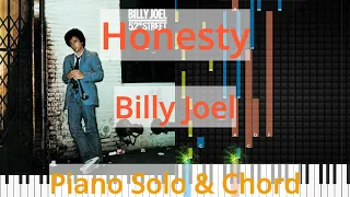 🎹Solo & Chord, Honesty, Billy Joel, Synthesia Piano