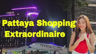 Pattaya Thailand Terminal 21 Mall, Walking Tour on Holiday Street Views