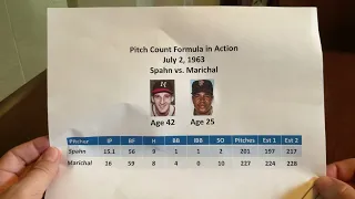 Estimating pitch counts and applicability to tabletop baseball